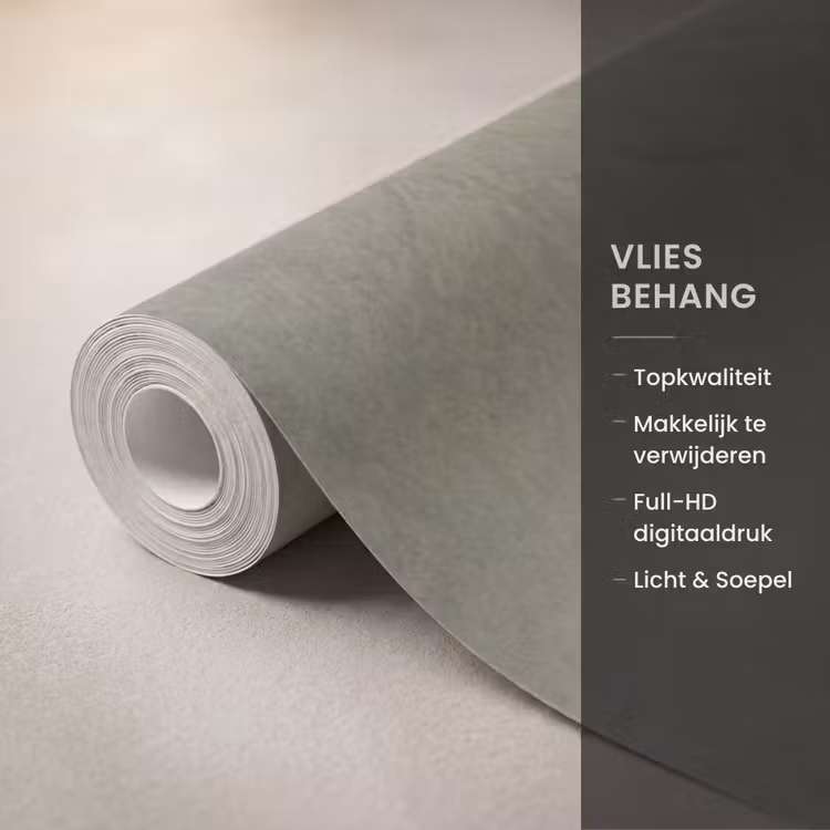 Behang - Saliegroene Betonlook Stucwerk — 3