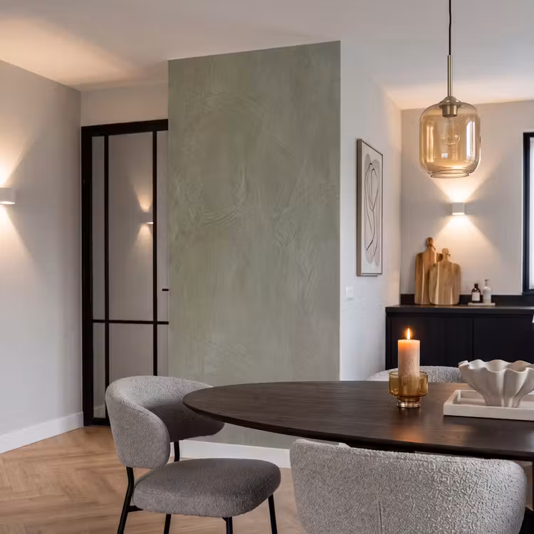 Behang - Saliegroene Betonlook Stucwerk — 5