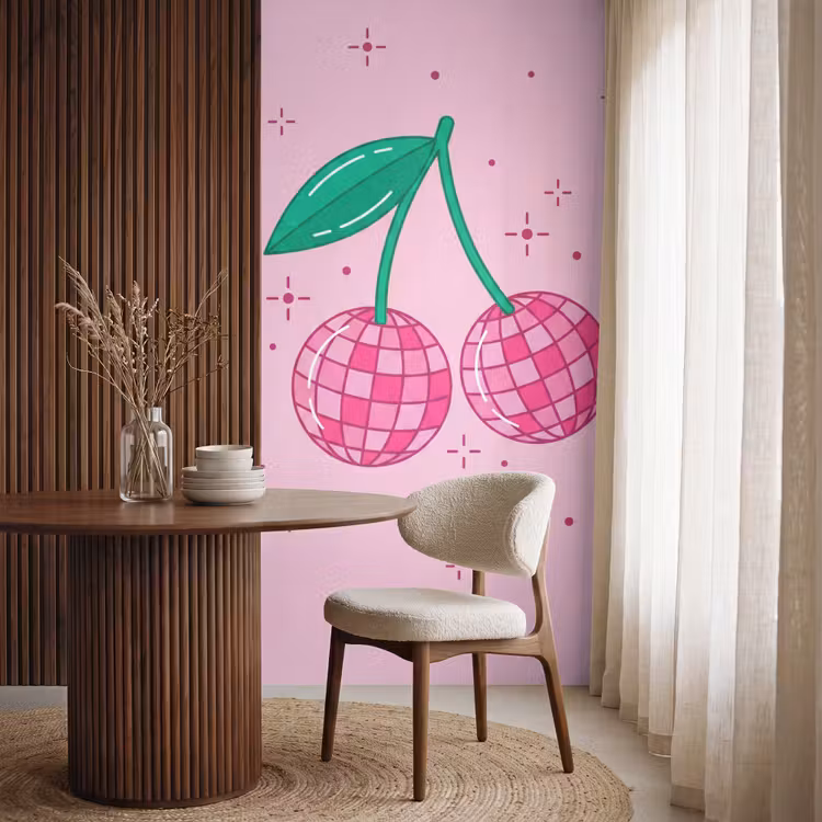 Behang - Decoratie - Disco-bal - Feest - Roze — 4