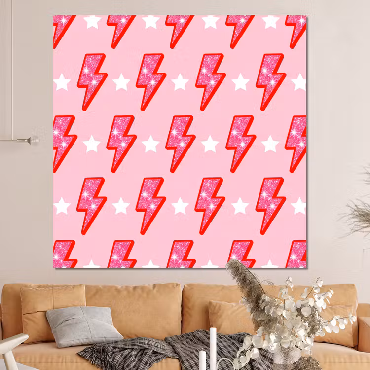 Forex - Patroon - Bliksem - Ster - Glitter - Roze — 4