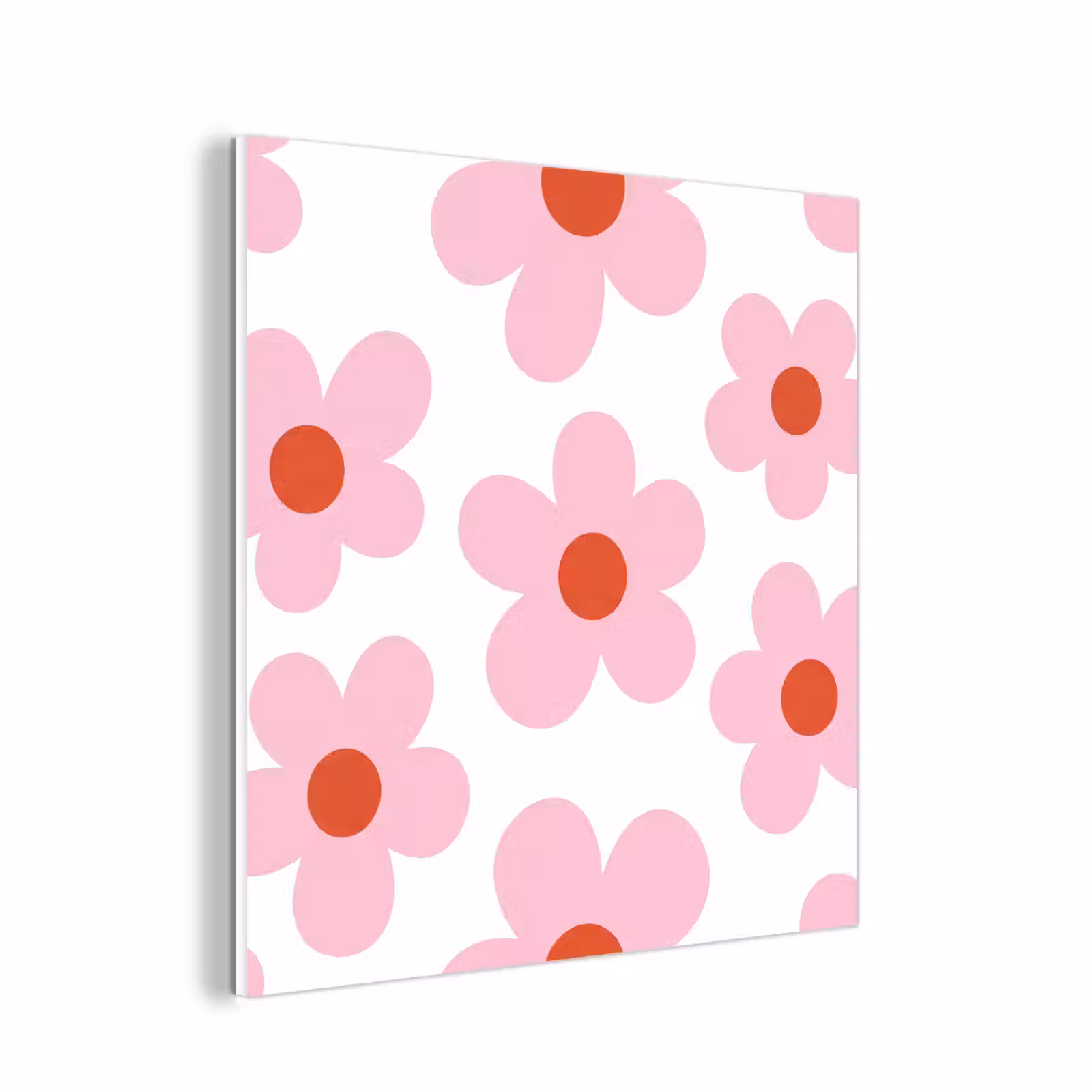 Forex - Bloemen - Patroon - Modern - Roze - Wit — 1