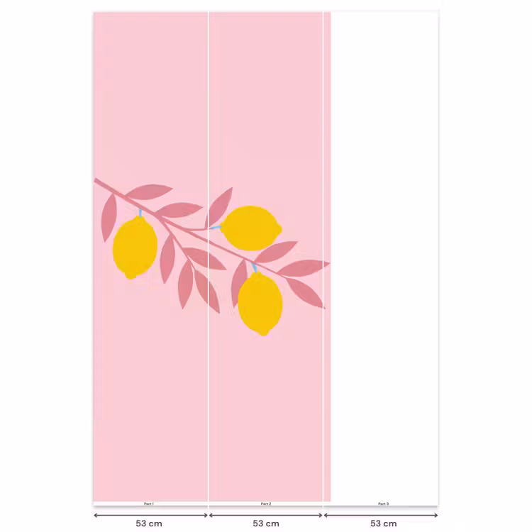 Behang - Fruit - Tak - Natuur - Abstract - Roze — 6