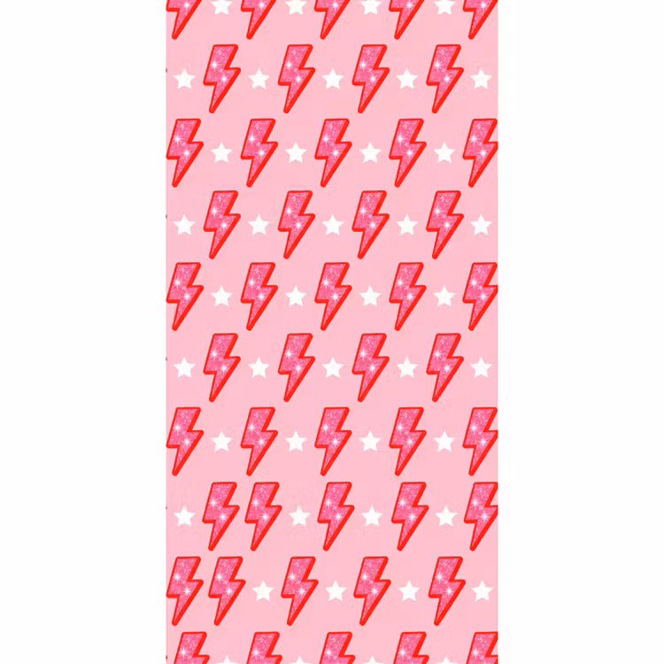 Behang - Patroon - Bliksem - Ster - Glitter - Roze — 2