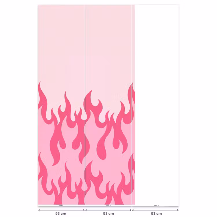 Behang - Vlammen - Patroon - Abstract - Modern - Roze — 6