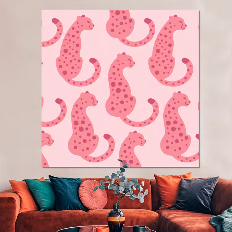 Forex - Kat - Gevlekt - Dieren - Patroon - Roze — 3