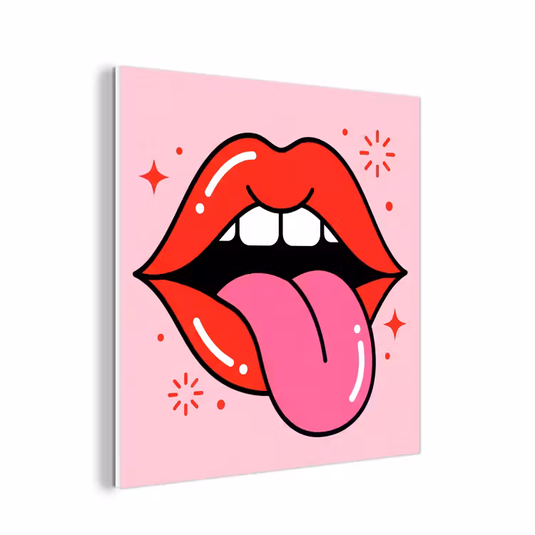 Forex - Lippen - Tong - Pop-art - Kleurrijk - Roze — 1