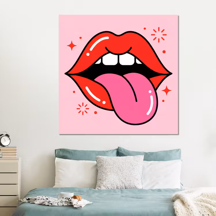 Forex - Lippen - Tong - Pop-art - Kleurrijk - Roze — 2