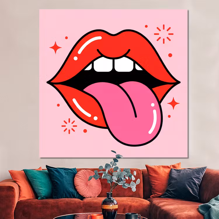 Forex - Lippen - Tong - Pop-art - Kleurrijk - Roze — 3