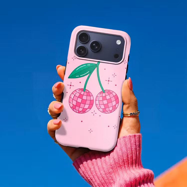 Telefoonhoesje Toughcase - Decoratie - Disco-bal - Feest - Roze — 2
