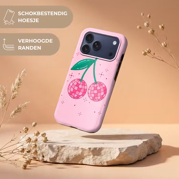 Telefoonhoesje Toughcase - Decoratie - Disco-bal - Feest - Roze — 5