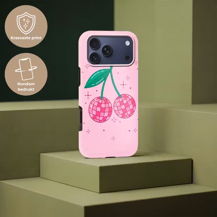 Telefoonhoesje Toughcase - Decoratie - Disco-bal - Feest - Roze — 7