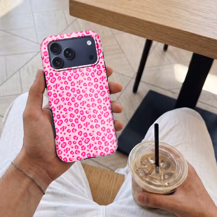 Telefoonhoesje Toughcase - Dierenprint - Patroon - Abstract - Modern - Roze — 4