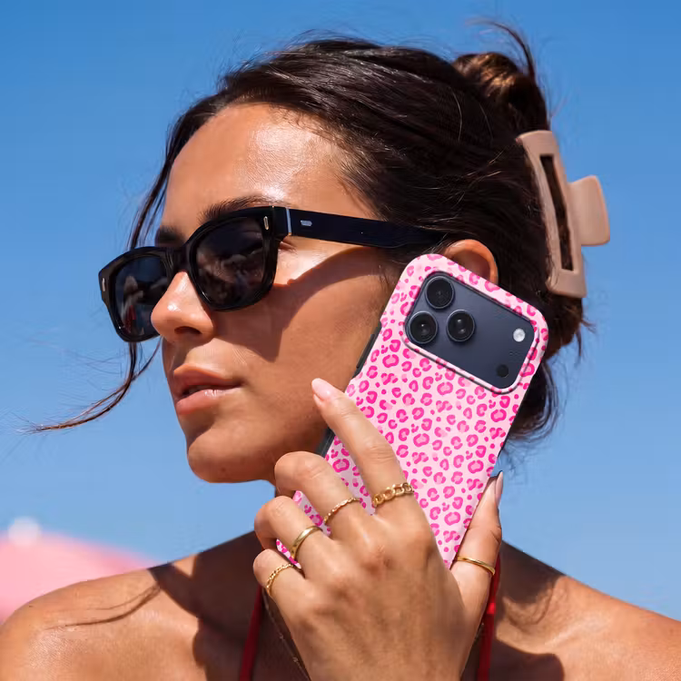 Telefoonhoesje Toughcase - Dierenprint - Patroon - Abstract - Modern - Roze — 6
