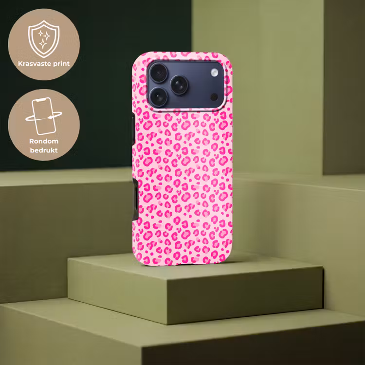Telefoonhoesje Toughcase - Dierenprint - Patroon - Abstract - Modern - Roze — 7