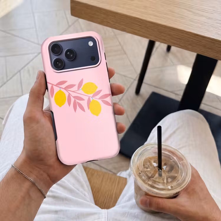 Telefoonhoesje Toughcase - Fruit - Tak - Natuur - Abstract - Roze — 4