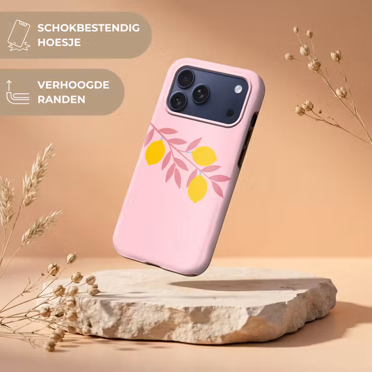 Telefoonhoesje Toughcase - Fruit - Tak - Natuur - Abstract - Roze — 5