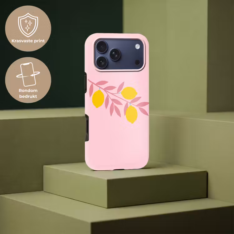 Telefoonhoesje Toughcase - Fruit - Tak - Natuur - Abstract - Roze — 7