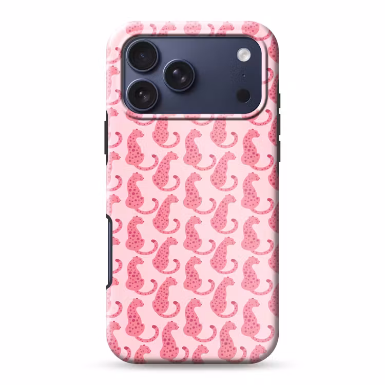 Telefoonhoesje Toughcase - Kat - Gevlekt - Dieren - Patroon - Roze — 1