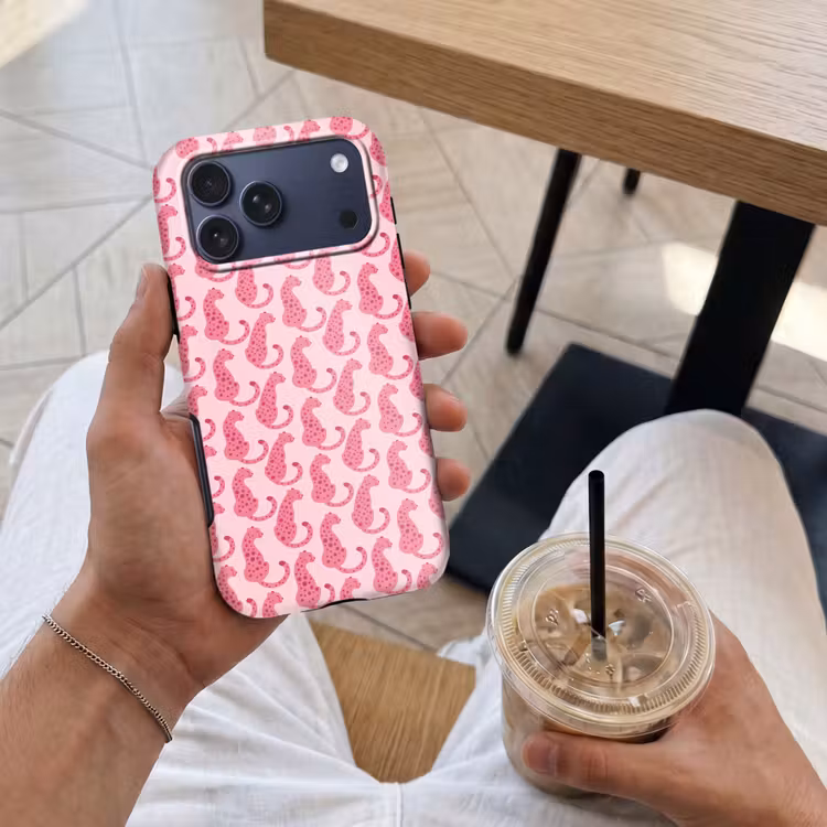 Telefoonhoesje Toughcase - Kat - Gevlekt - Dieren - Patroon - Roze — 4
