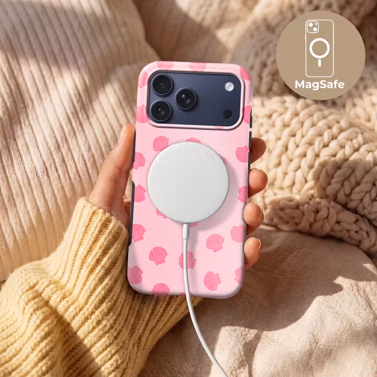 Telefoonhoesje Toughcase - Schelp - Patroon - Zee - Modern - Roze — 8