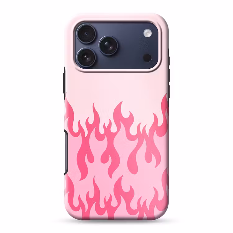 Telefoonhoesje Toughcase - Vlammen - Patroon - Abstract - Modern - Roze — 1