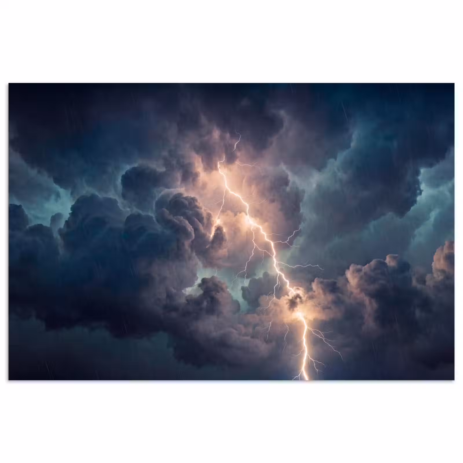 Poster - Bliksem - Storm - Natuur - Donker — 1