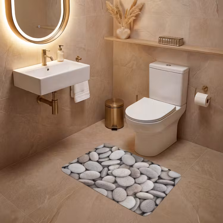 Wc Mat - Kiezels - Stenen - Grijs — 4