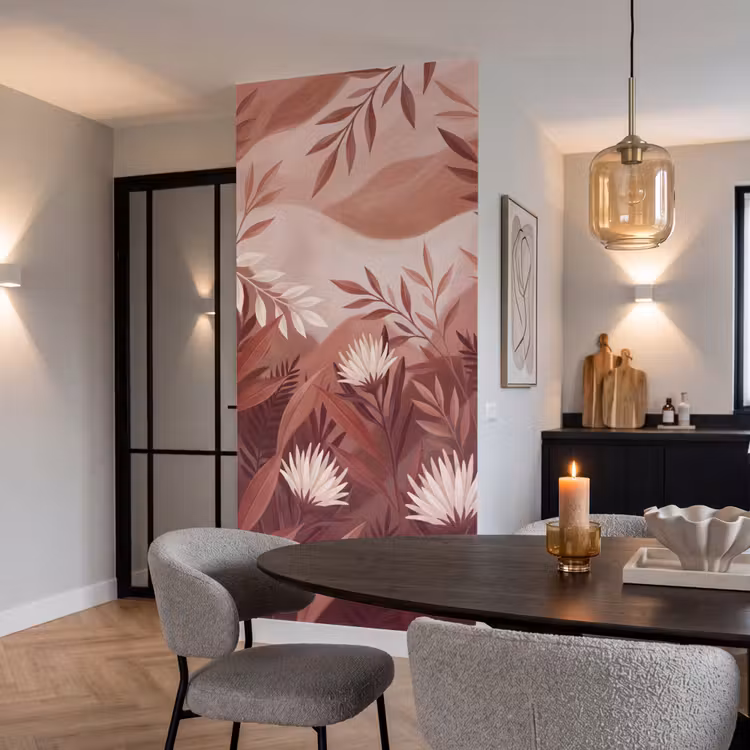 Behang - Botanische Bladeren Terracotta — 5