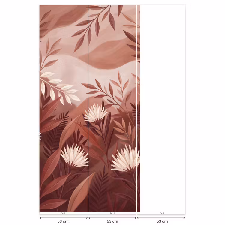 Behang - Botanische Bladeren Terracotta — 6