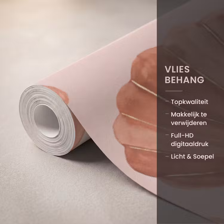 Behang - Schelpen Patroon Oudroze — 3