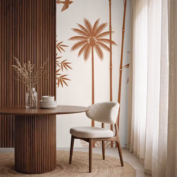 Behang - Bamboe en Palmbomen Terracotta — 4