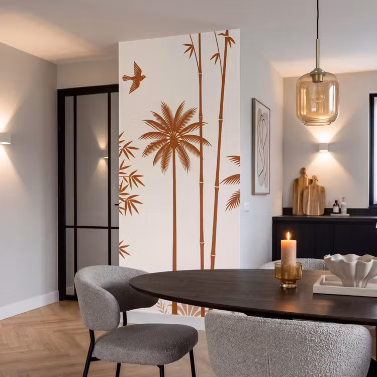 Behang - Bamboe en Palmbomen Terracotta — 5
