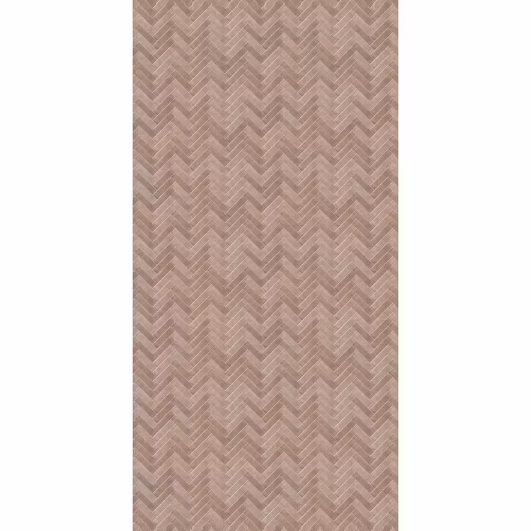 Behang - Visgraat Tegels Oudroze — 2