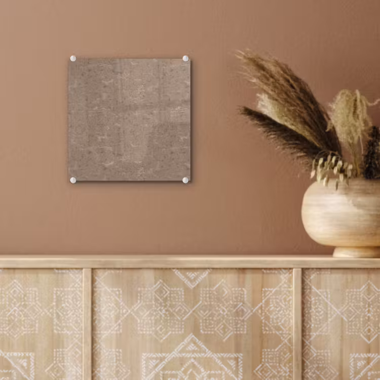 Glas schilderij - Patroon - Kalksteen - Beige — 6
