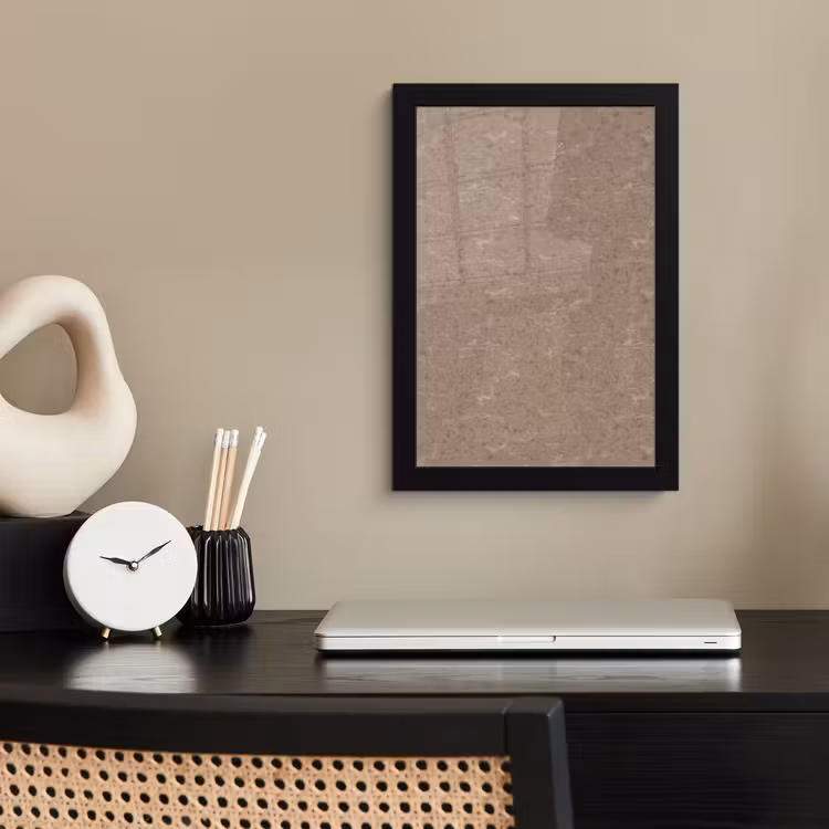 Poster met lijst - Patroon - Kalksteen - Beige — 2