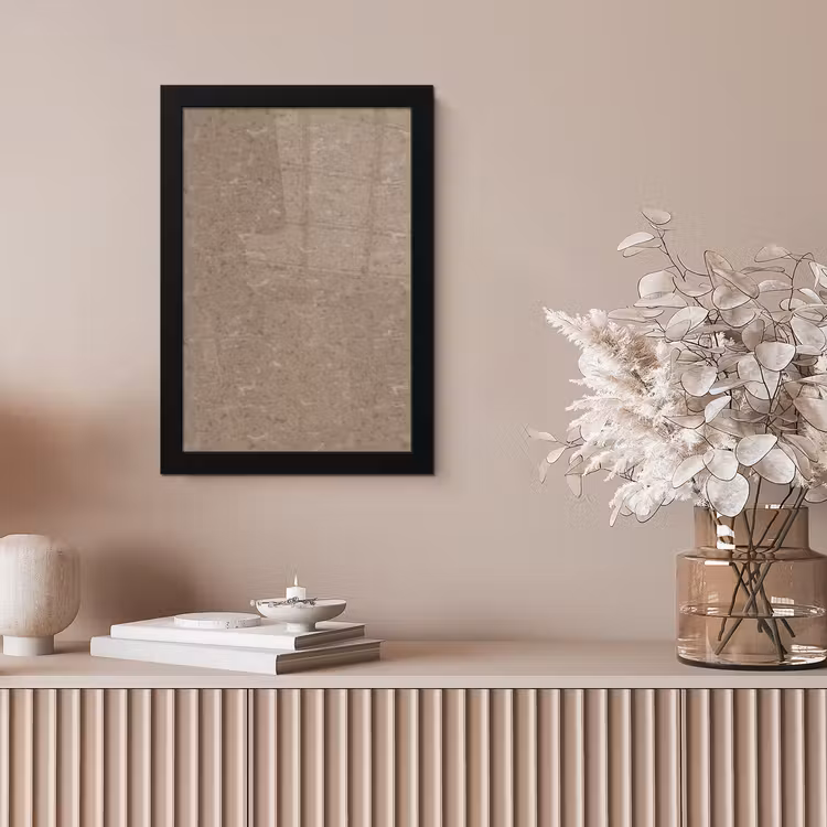 Poster met lijst - Patroon - Kalksteen - Beige — 5