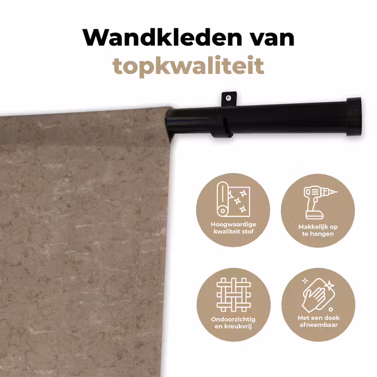 Wandkleed - Patroon - Kalksteen - Beige — 3