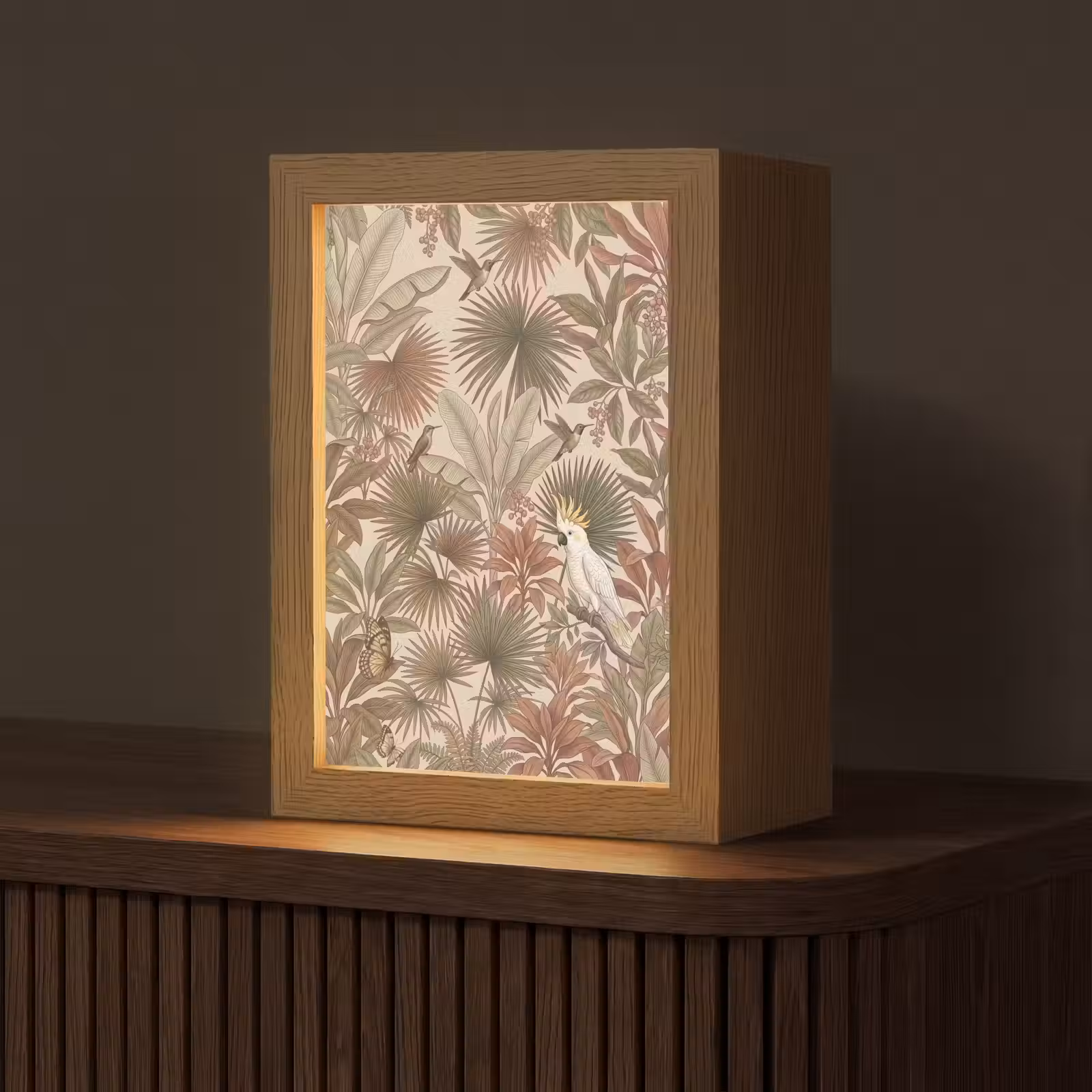 Tafellamp - Tropisch - Vogels - Beige — 1