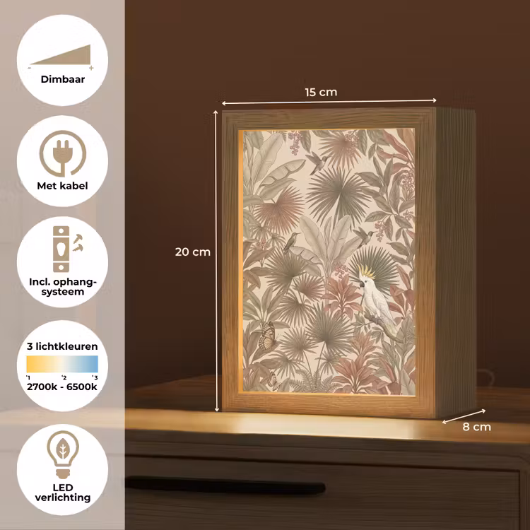 Tafellamp - Tropisch - Vogels - Beige — 7