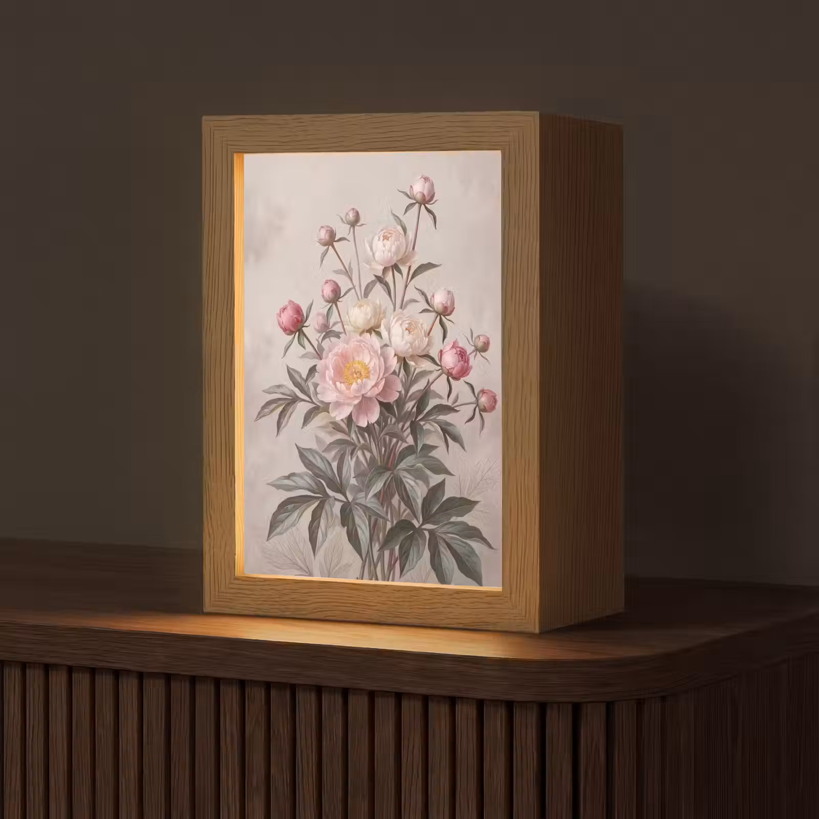 Tafellamp - Pioenrozen - Boeket - Roze — 1