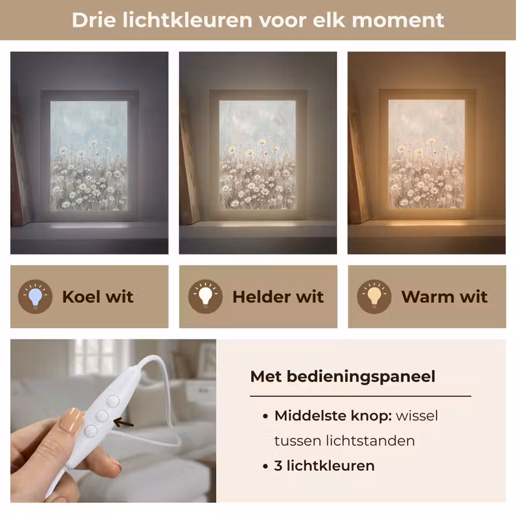 Tafellamp - Madelief - Illustratie - Wit — 6