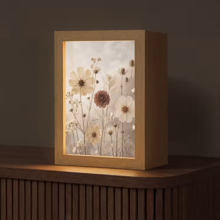 Tafellamp - Wilde bloemen - Botanisch - Vintage - Natuur - Rustiek