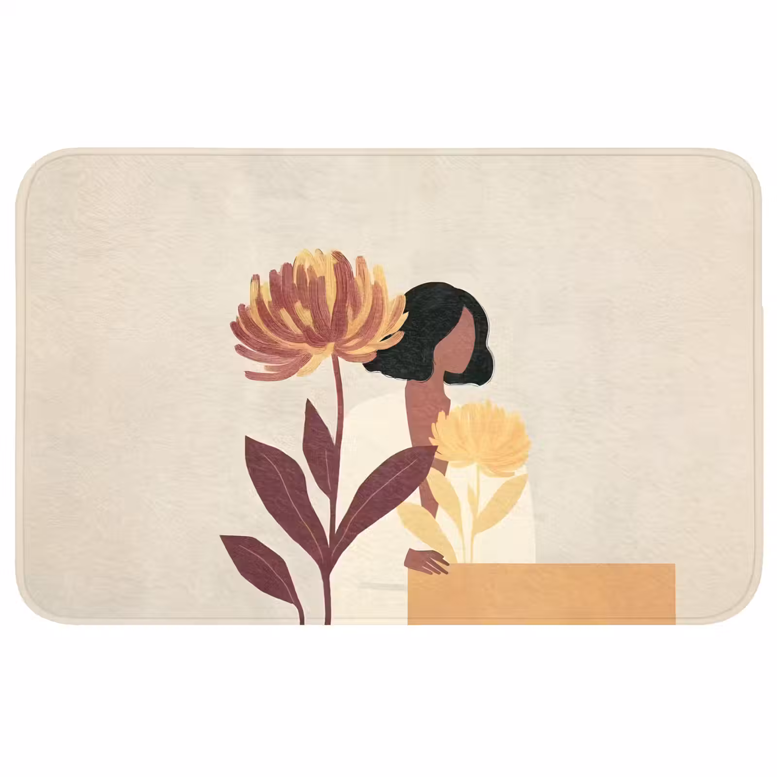 Badmat - Vrouw - Minimalistisch - Bloem — 1