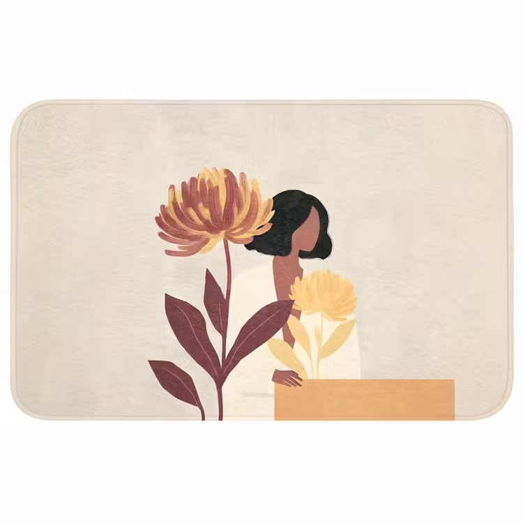 Badmat - Vrouw - Minimalistisch - Bloem — 1