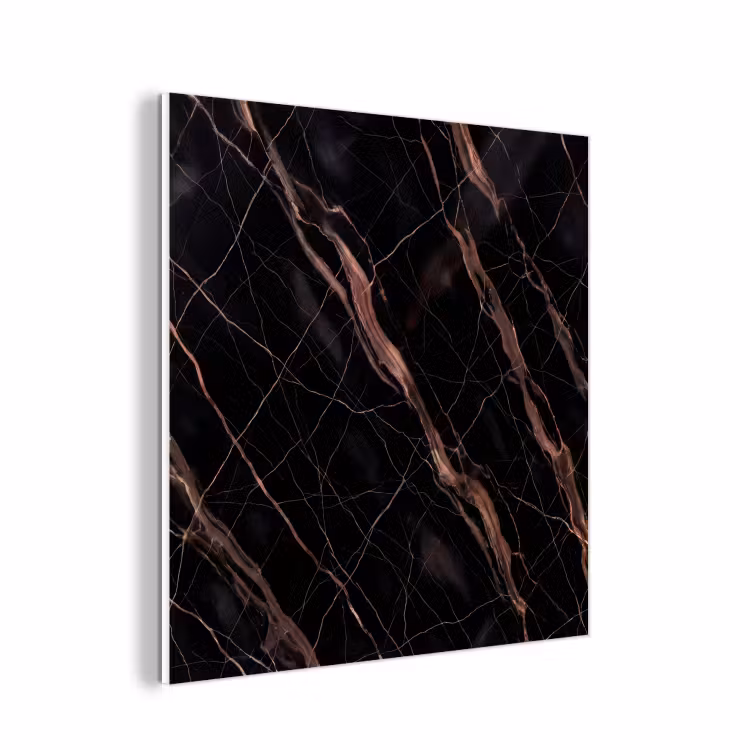 Forex - Marmer - Goud - Patroon - Luxe - Zwart — 1