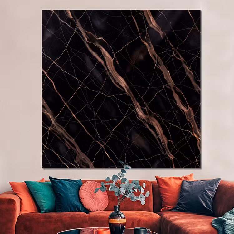 Forex - Marmer - Goud - Patroon - Luxe - Zwart — 3