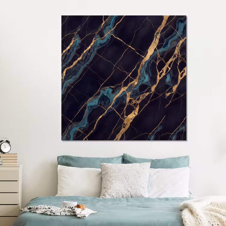 Forex - Abstract - Gouden lijnen - Kunst - Modern - Zwart — 2