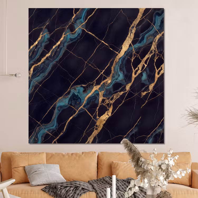 Forex - Abstract - Gouden lijnen - Kunst - Modern - Zwart — 4