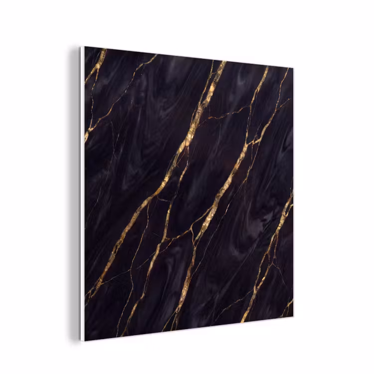 Forex - Marmer - Gouden aders - Abstract - Zwart — 1