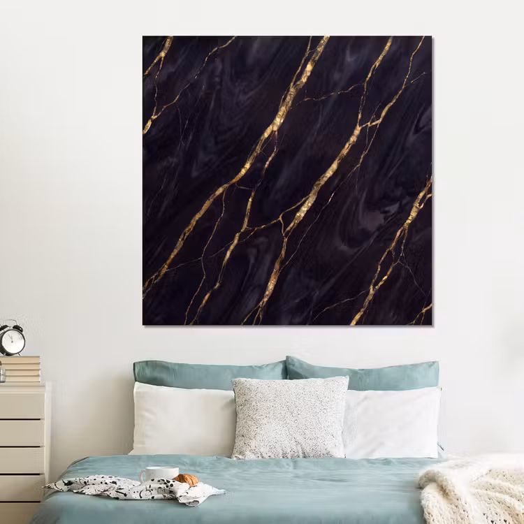 Forex - Marmer - Gouden aders - Abstract - Zwart — 2